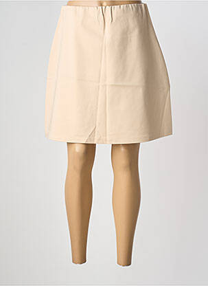 Jupe courte taille élastique beige MARBLE femme