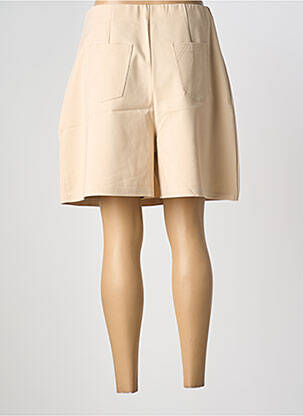 Jupe courte taille élastique beige MARBLE femme