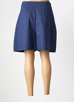 Jupe courte taille élastique bleu MARBLE femme