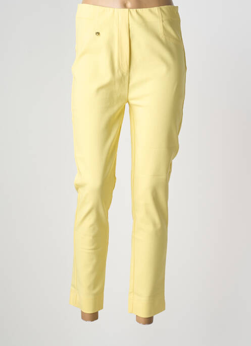 Jegging tissage jersey taille haute jaune MARBLE femme