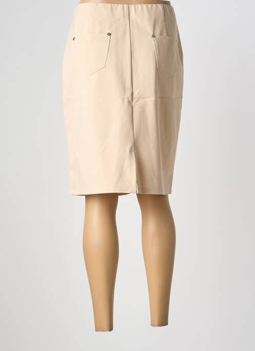 Jupe mi-longue beige MARBLE femme