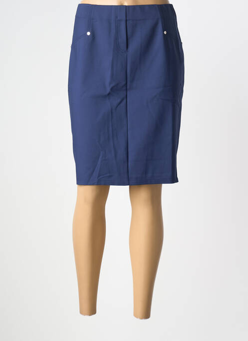 Jupe mi-longue bleu MARBLE femme