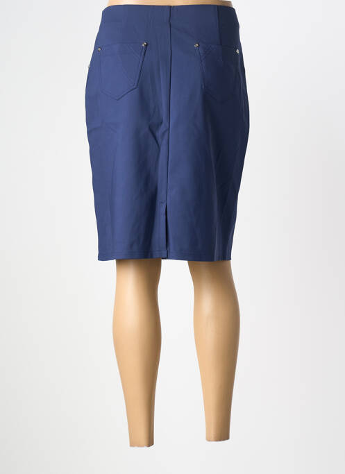 Jupe mi-longue bleu MARBLE femme