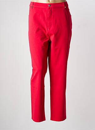 Pantalon slim poches rouge MARBLE femme