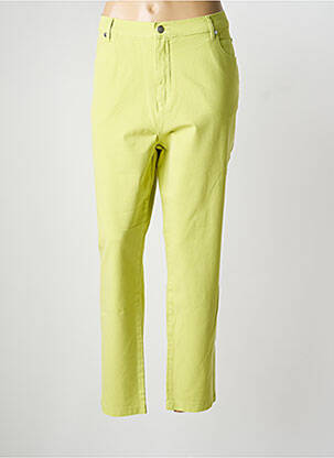 Pantalon 7/8 fermeture zippée sous rabat boutonné vert MARBLE femme