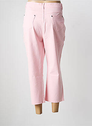 Pantalon 7/8 fermeture zippée sous rabat boutonné rose MARBLE femme
