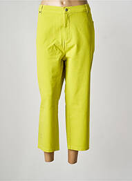 Pantalon 7/8 fermeture zippée sous rabat boutonné vert MARBLE femme