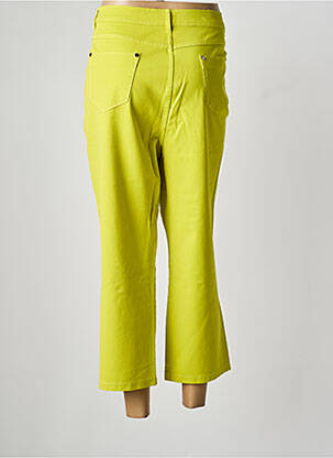 Pantalon 7/8 fermeture zippée sous rabat boutonné vert MARBLE femme