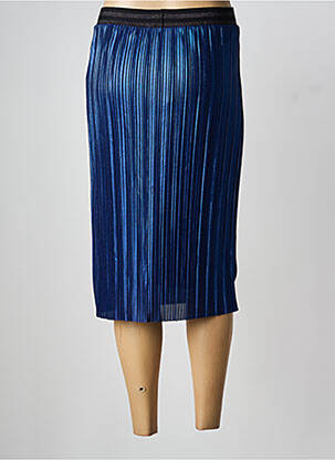 Jupe mi-longue coupe droite bleu MERI & ESCA femme
