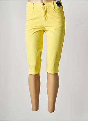 Pantacourt jaune MARBLE femme