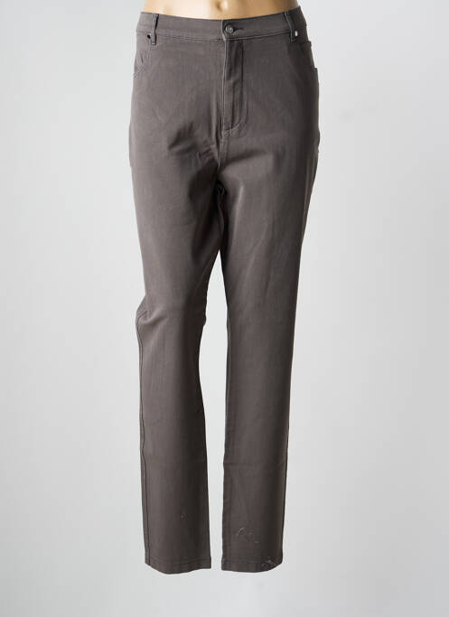 Pantalon slim poches gris MARBLE femme