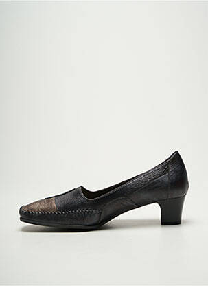 Escarpins tissage satiné talon de 4 à 6cm noir GEO-REINO femme