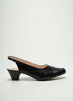 Sandales/nu pieds tissage satiné talon de 4 à 6cm noir OMBELLE femme