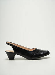 Sandales/nu pieds tissage satiné talon de 4 à 6cm noir OMBELLE femme