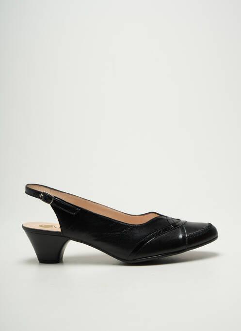 Sandales/nu pieds matière lisse talon de 4 à 6cm noir OMBELLE femme