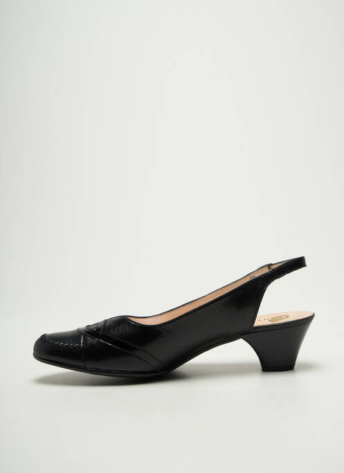 Sandales/nu pieds matière lisse talon de 4 à 6cm noir OMBELLE femme