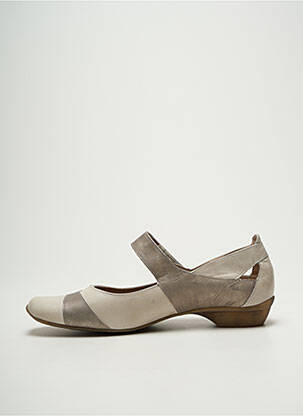 Ballerines fermeture scratch talon plat jusqu'à 3cm gris DORKING femme