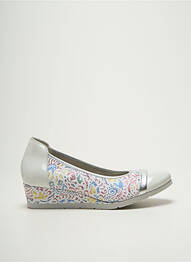 Ballerines matière lisse talon plat jusqu'à 3cm argent DORKING femme