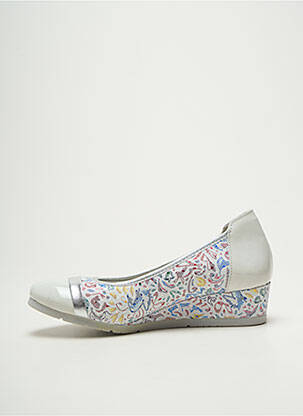 Ballerines matière lisse talon plat jusqu'à 3cm argent DORKING femme