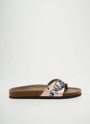 Mules/sabots tissage satiné talon plat jusqu'à 3cm rose LPB femme