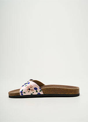 Mules/sabots tissage satiné talon plat jusqu'à 3cm rose LPB femme