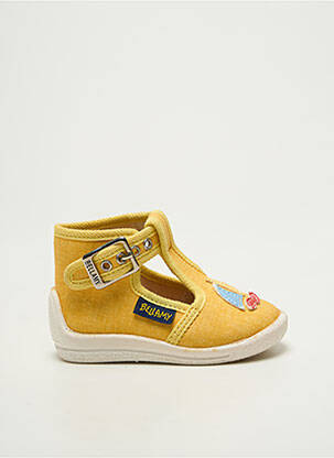 Chaussons/pantoufles voute plantaire bout rond jaune BELLAMY garçon