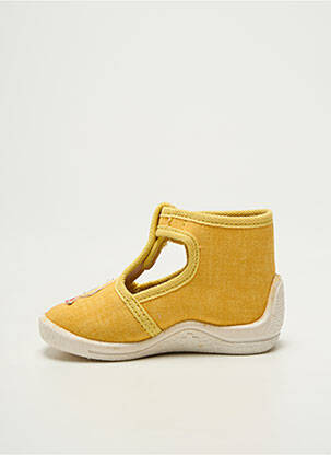 Chaussons/pantoufles voute plantaire bout rond jaune BELLAMY garçon