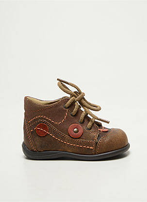 Bottillons fermeture lacets bout rond marron BELLAMY garçon