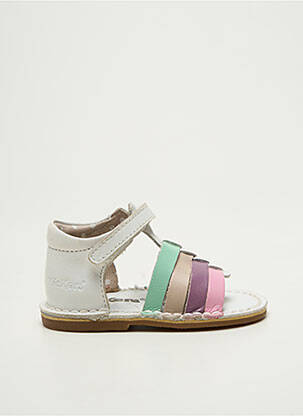 Sandales/Nu pieds blanc KICKERS fille