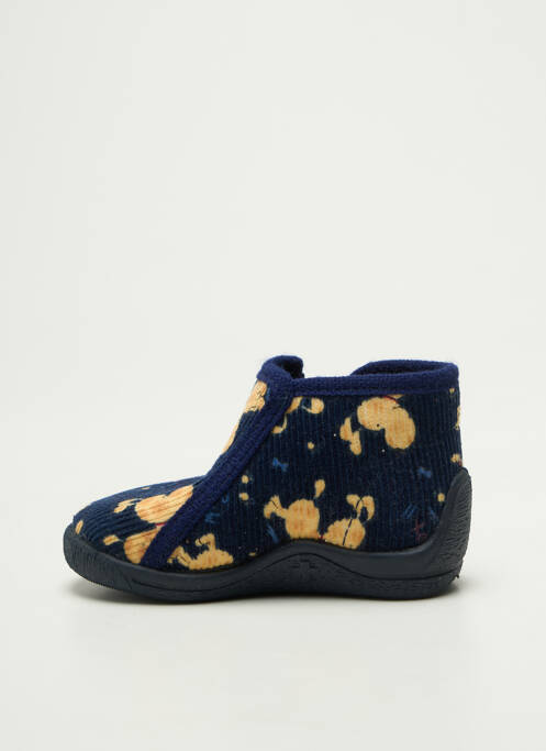 Chaussons/pantoufles fermeture zippée bout rond bleu BELLAMY garcon