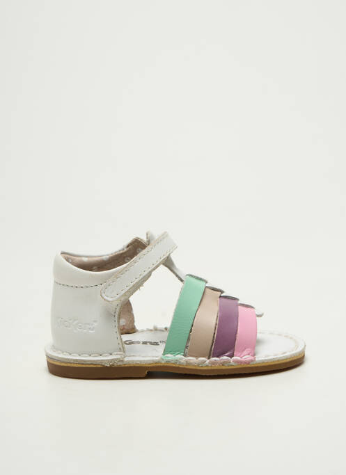 Sandales/Nu pieds blanc KICKERS fille