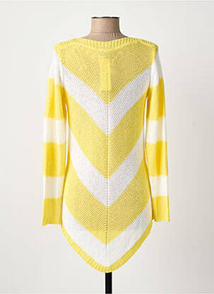 Pull coupe cintrée manches longues jaune MARBLE femme
