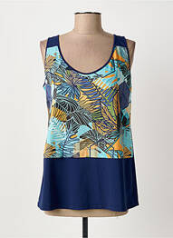 Top stretch sans manche bleu CHRISMAS'S femme