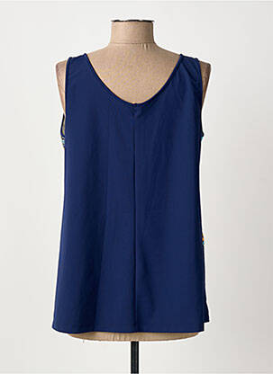Top stretch sans manche bleu CHRISMAS'S femme