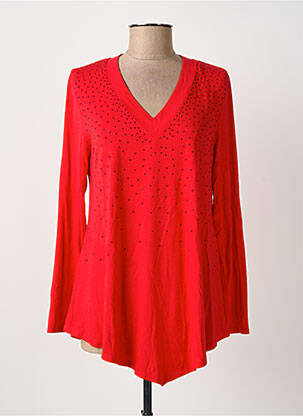 T-shirt manches longues manches longues rouge MARBLE femme