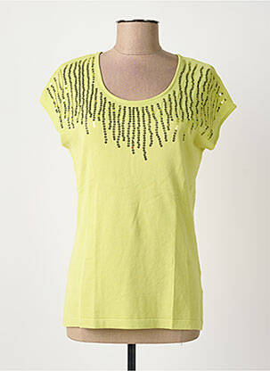 T-shirt coupe cintrée manches courtes vert MARBLE femme