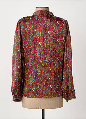 Chemisier coupe cintrée manches longues rouge INSPIRATION STUDIO femme