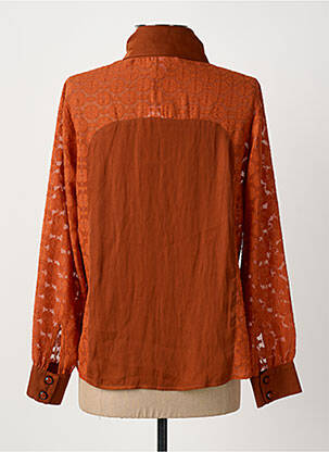 Chemisier coupe droite manches longues marron MERI & ESCA femme