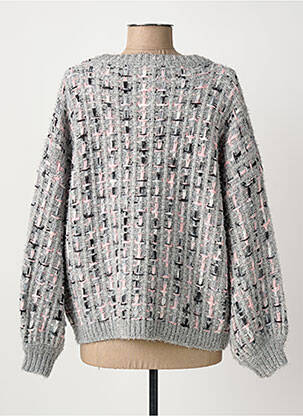 Pull coupe droite manches longues gris CARE OF YOU femme