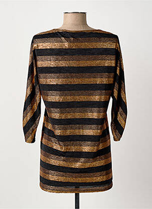 T-shirt manches 3/4 manches 3/4 noir HALOGENE femme