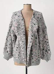 Gilet manches longues coupe cintrée gris CARE OF YOU femme