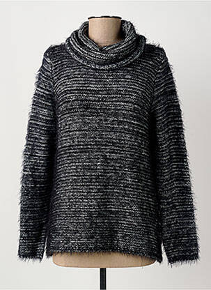 Pull coupe droite manches longues noir MARBLE femme