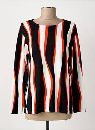Pull coupe droite manches longues noir MARBLE femme