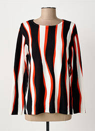Pull stretch manches longues noir MARBLE femme