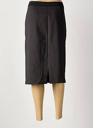 Jupe mi-longue coupe droite noir TELMAIL femme