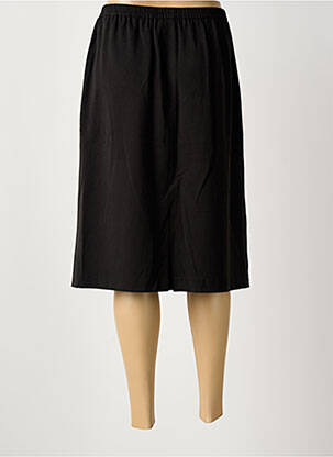 Jupe mi-longue coupe droite noir IMPULSION femme