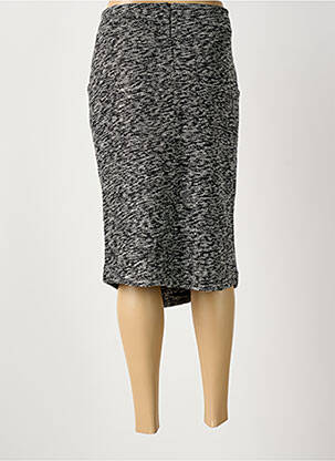 Jupe mi-longue coupe droite noir MARBLE femme