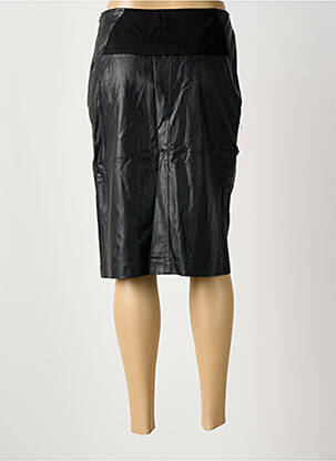 Jupe mi-longue stretch noir ARONA femme