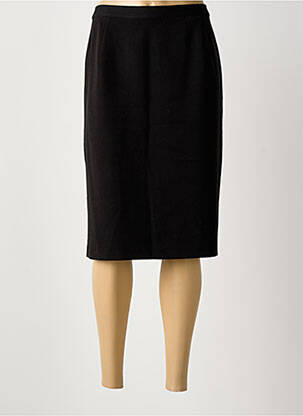 Jupe mi-longue coupe droite noir ARONA femme