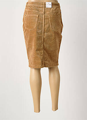 Jupe mi-longue stretch marron PARA MI femme